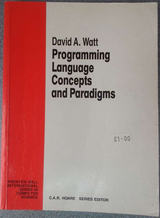 Cover of programing language concepts and paradigms by David A. Watt