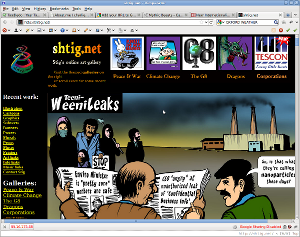 shtig, who hosts at ox4 web hosting and makes activist art in oxford